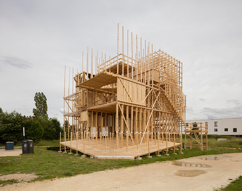 ALICE collaboratively builds balloon frame  timber  house  