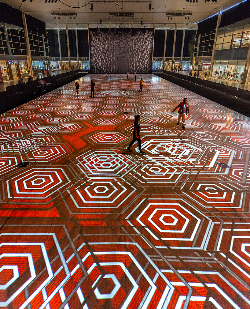 miguel chevalier unravels interactive, kaleidoscopic carpet in milton keynes
