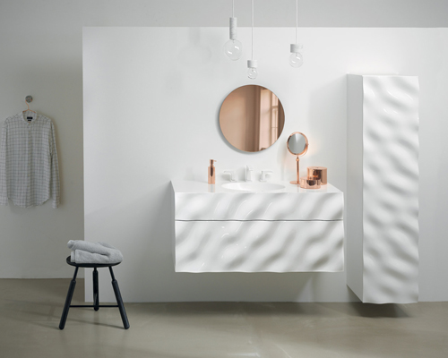 philipp aduatz's bathroom furniture series references wave formations