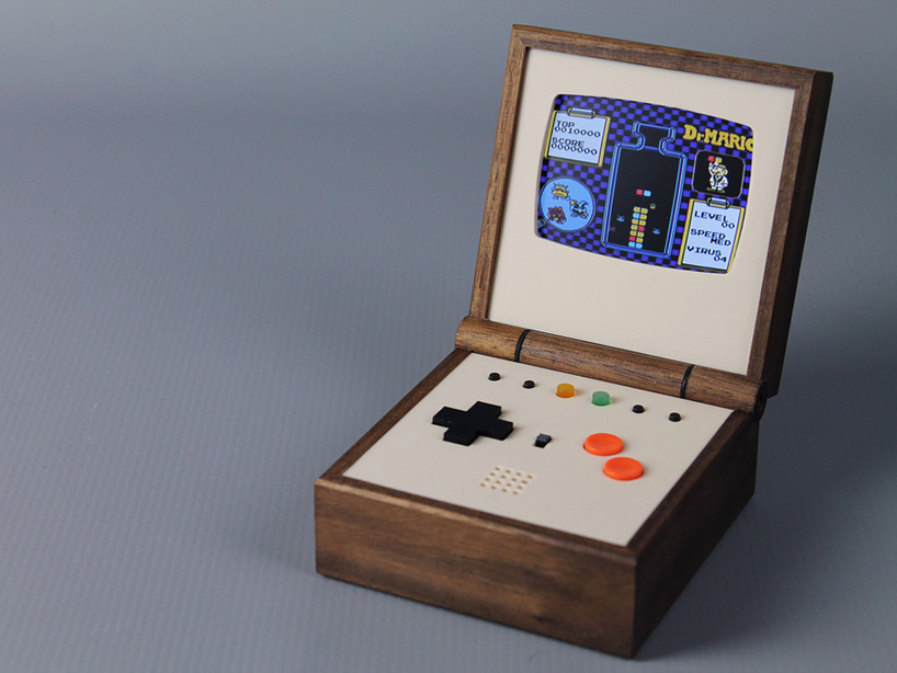 pixel vision pocket sized portable wood gaming system designboom