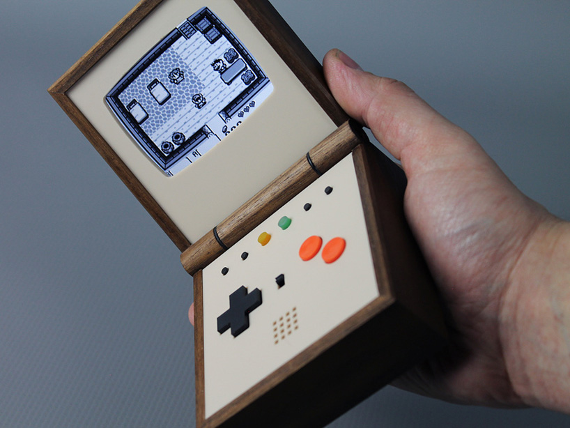 pixel vision pocket sized portable wood gaming system designboom