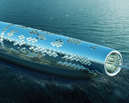 solar-powered 'pipe' sculpture generates 4.5 billion liters of drinkable water from the ocean
