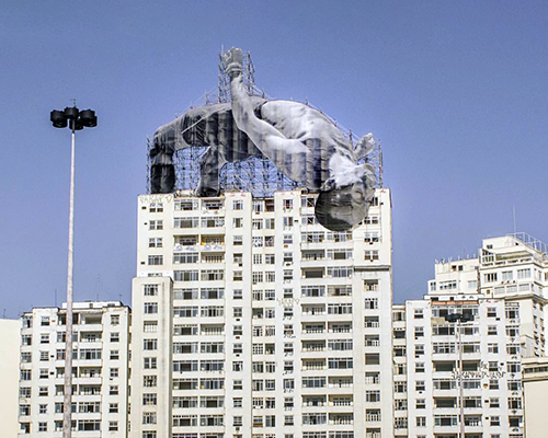 JR installs larger than life sized athletes across rio de janeiro's urban landscape