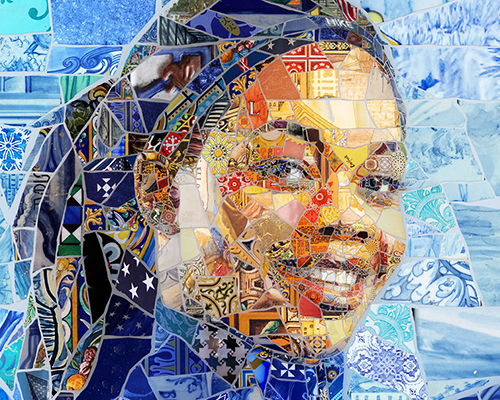 charis tsevis tiles mosaic murals at the rio olympics USA house