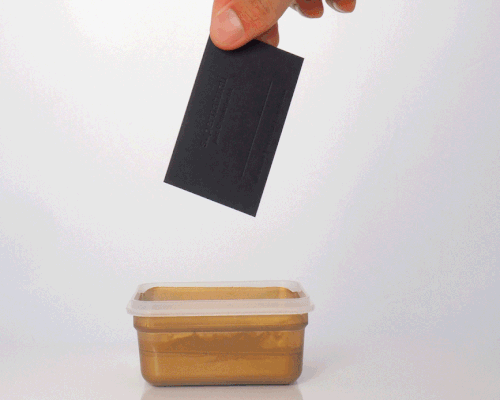 lyon and lyon create luxurious hand dipped gold business cards for supernatural