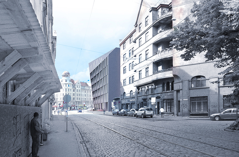 NRJA multi-use office building riga lativa designboom