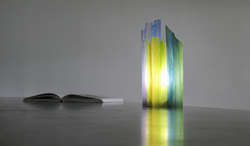 painterly spectrum resin lamps taeg nishimoto designboom