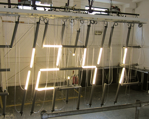 lambert kamps presents the tube lamp clock at LDF london design festival 2016