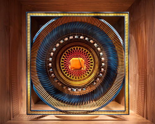levi van veluw carves giant view boxes for Hermès new york window display