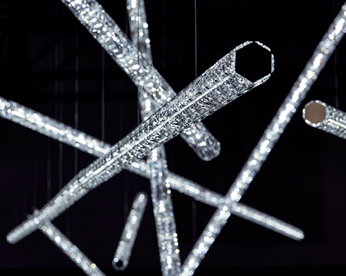fredrikson stallard's 'glaciarium' collections for swarovski shine at london design festival