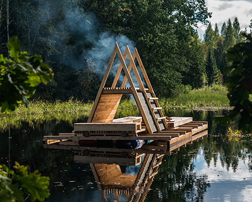 students build floating structures for a seasonally-flooded area in estonia