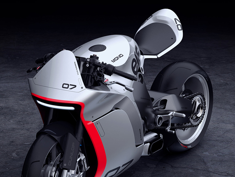 huge moto mono racer: an aggressive yet refined motorcycle