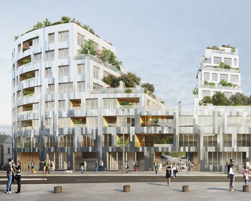 MVRDV designs rennes residential complex with façades that reference rock formations