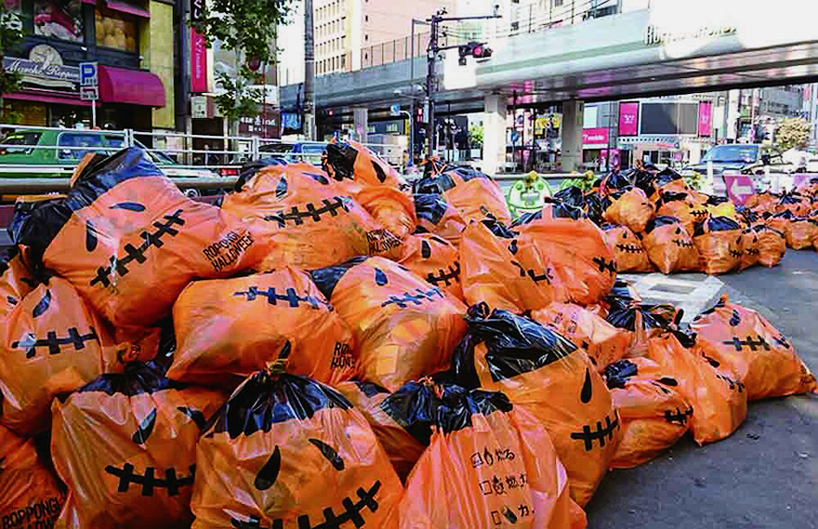 dentsu inc jack o lantern trash bags tokyo japan good design award designboom