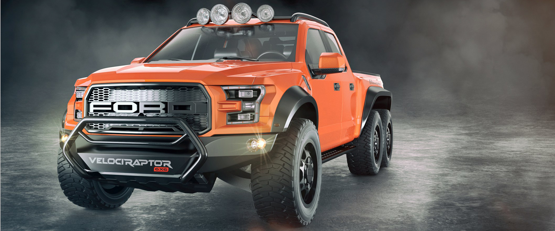 ford hennessey velociraptor 6x6: six wheels and 650 hp