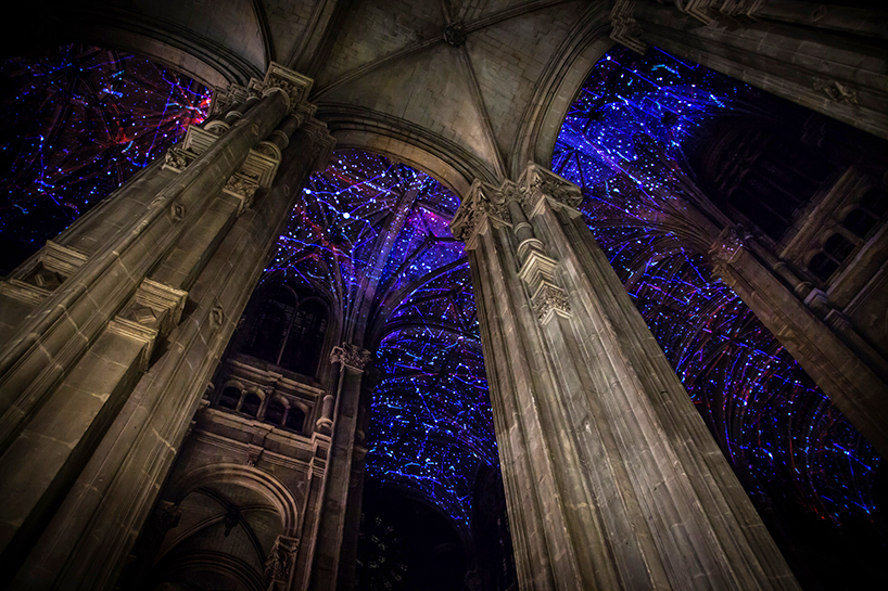 miguel chevalier's digital constellations at saint-eustache