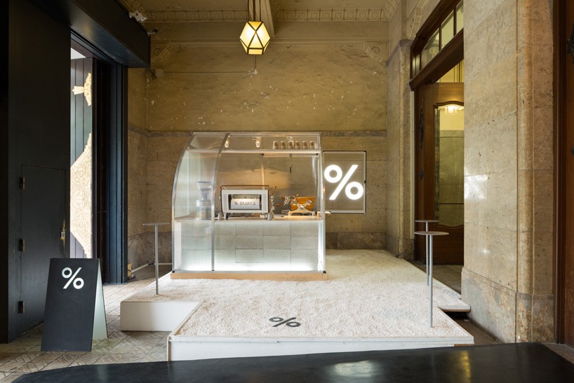 PUDDLE coffee kiosk designboom 