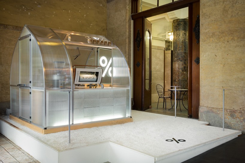 PUDDLE coffee kiosk designboom 