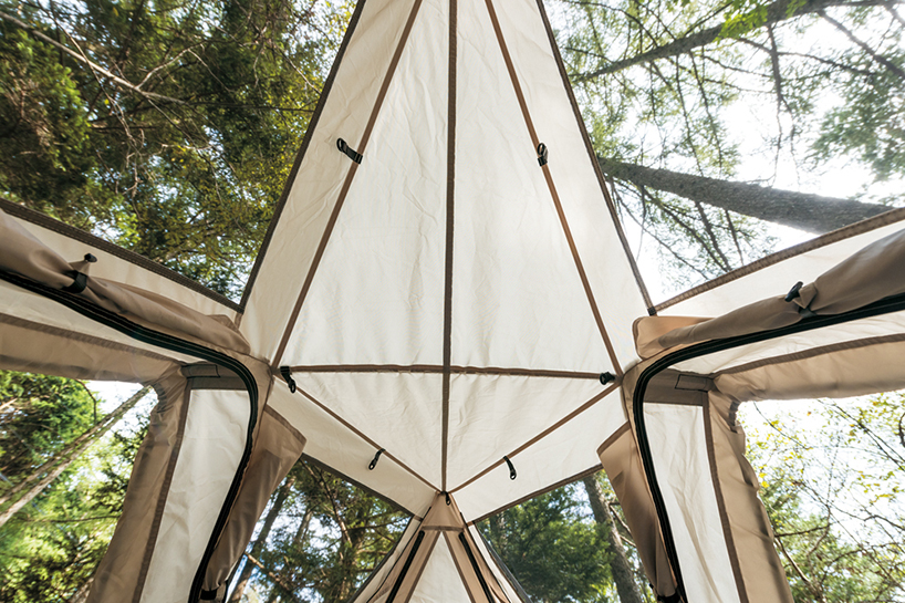 snow peak sky nest tent designboom