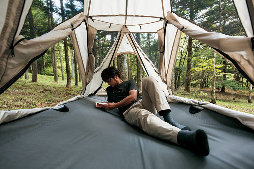 snow peak sky nest tent designboom
