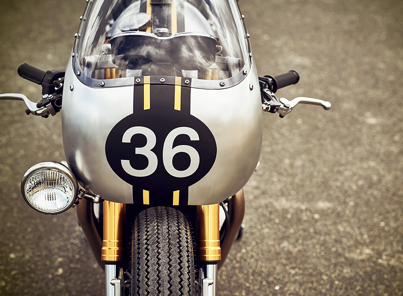 triumph barbour thruxton R motorycle designboom