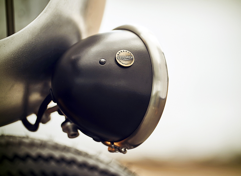 triumph barbour thruxton R motorycle designboom