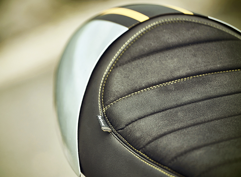 triumph barbour thruxton R motorycle designboom