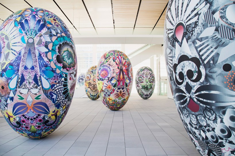 marcel wanders inflatable egg-shaped objects OPAM japan designboom