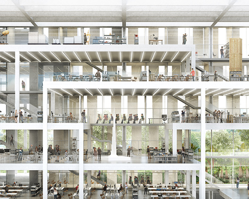 serie architects proposes a system of stacked planes for london's new RCA campus