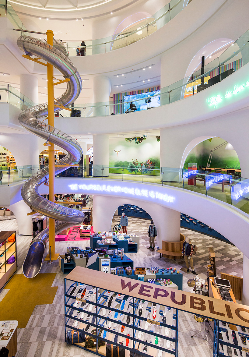 GAD architecture installs spiral slide inside istanbul mall