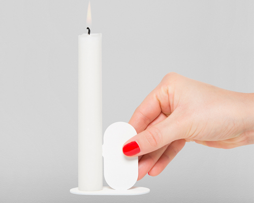 quentin de coster evokes abstract profile in NOSE candle holder