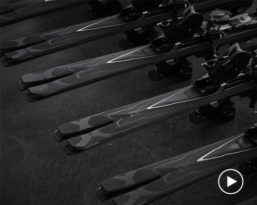 zai & moncler grenoble skis blend carbon, steel and aluminum