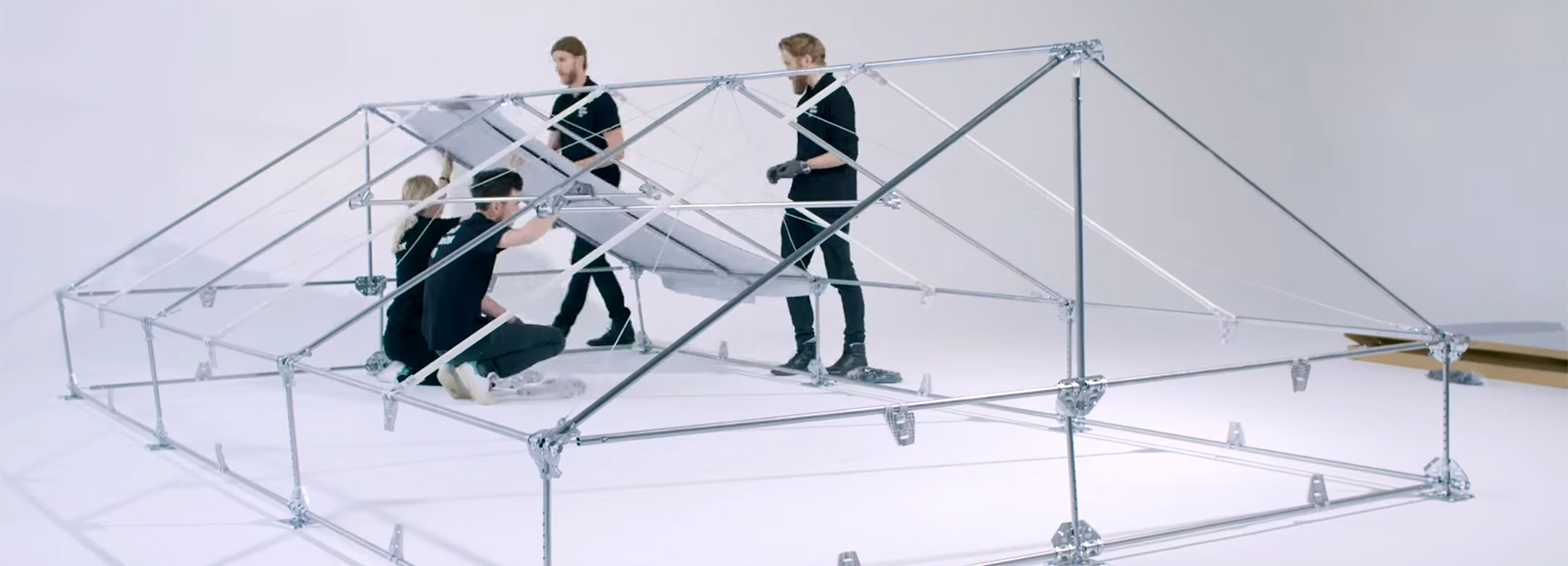 watch the IKEA refugee shelter being assembled in timelapse