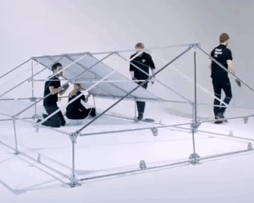 watch the award-winning better shelter refugee tent being assembled