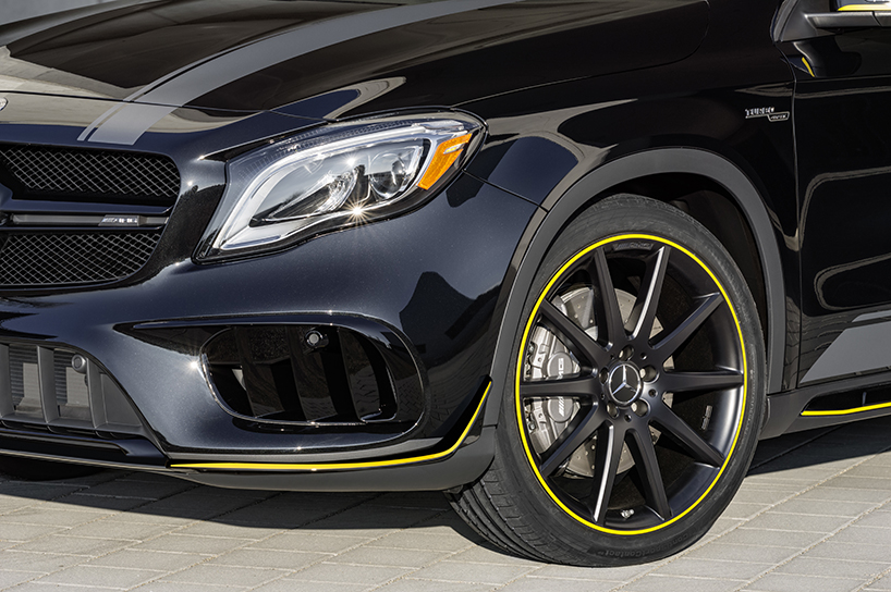 mercedes benz GLA AMG 45 4MATIC Yellow designboom