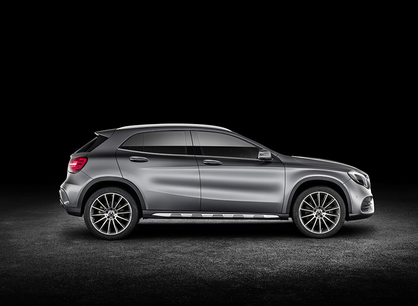 mercedes benz GLA AMG 45 4MATIC Yellow designboom