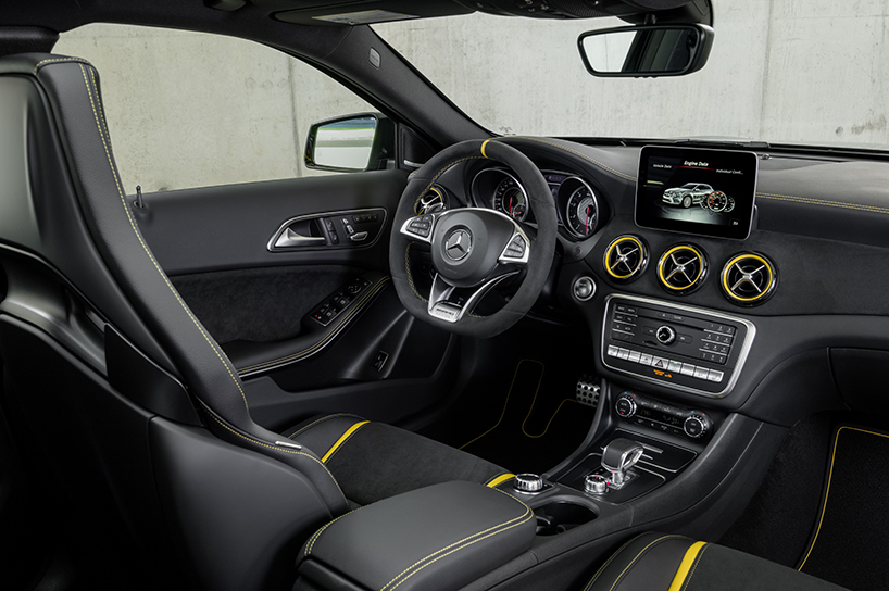 mercedes benz GLA AMG 45 4MATIC Yellow designboom
