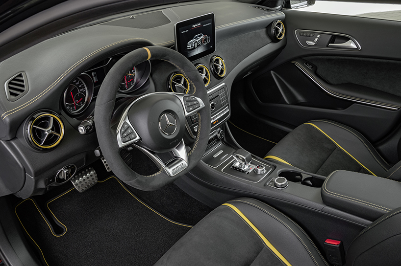 mercedes benz GLA AMG 45 4MATIC Yellow designboom