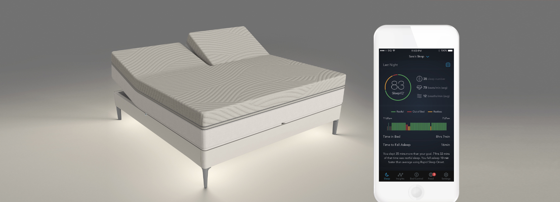 CES 2017 sleep number 360 smart bed auto adjusts comfort and stops snoring