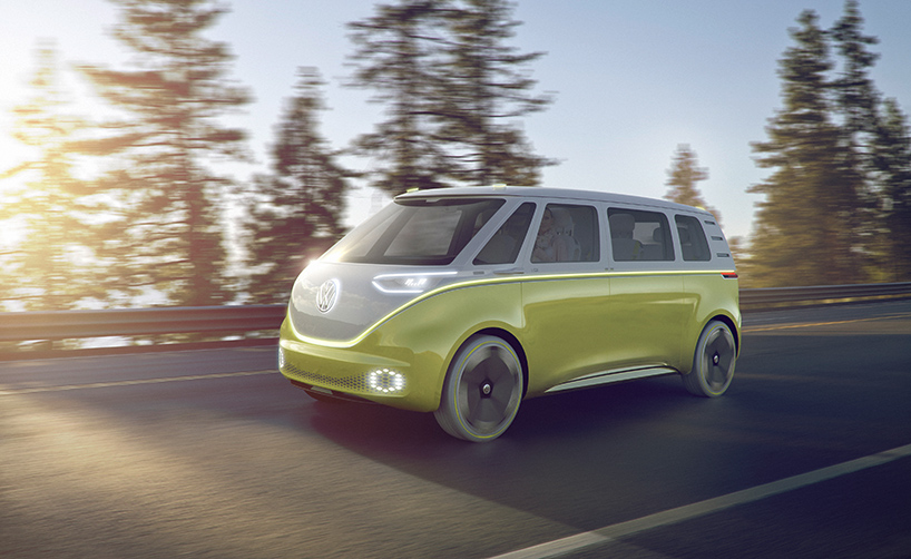 volkswagen I.D. BUZZ volkswagen ID BUZZ concept self driving electric campervan designboom