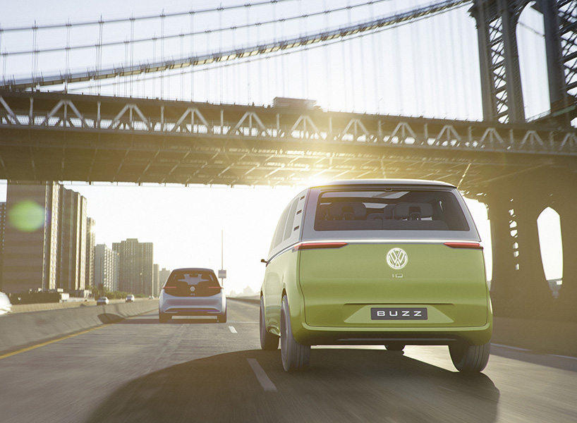 volkswagen I.D. BUZZ volkswagen ID BUZZ concept self driving electric campervan designboom