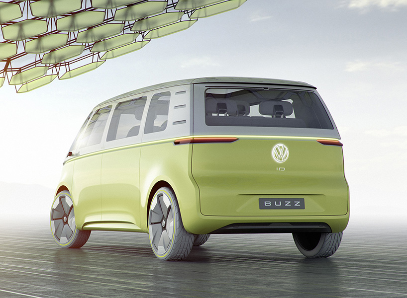 volkswagen I.D. BUZZ volkswagen ID BUZZ concept self driving electric campervan designboom
