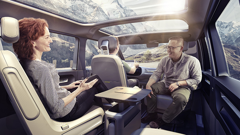volkswagen I.D. BUZZ volkswagen ID BUZZ concept self driving electric campervan designboom
