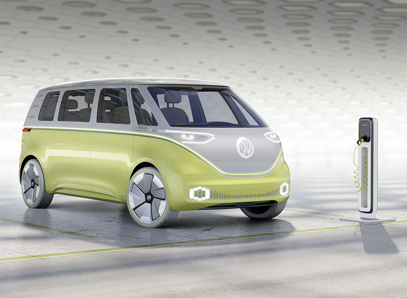 volkswagen I.D. BUZZ volkswagen ID BUZZ concept self driving electric campervan designboom
