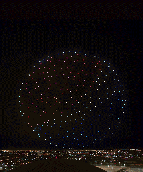 300 intel drones perform light show at the super bowl halftime