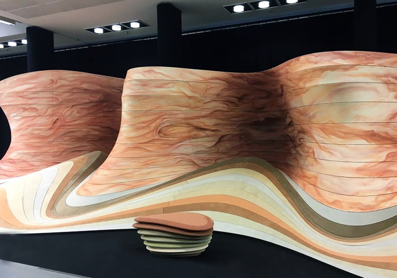 ross lovegrove in-formation alcantara imm cologne 2017 designboom 