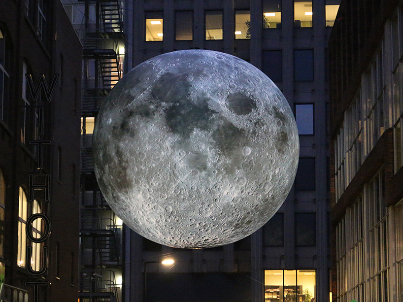 luke jerram's seven meter diameter moon is traveling across the world