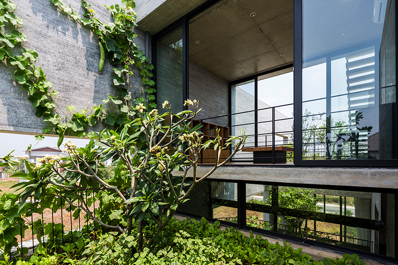 VTN architects vertically stacks gardens inside binh house in vietnam