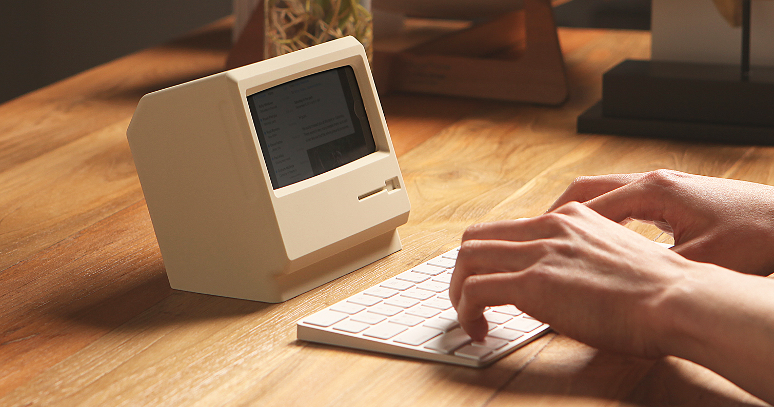 turn your iphone into a beige or black retro mac with