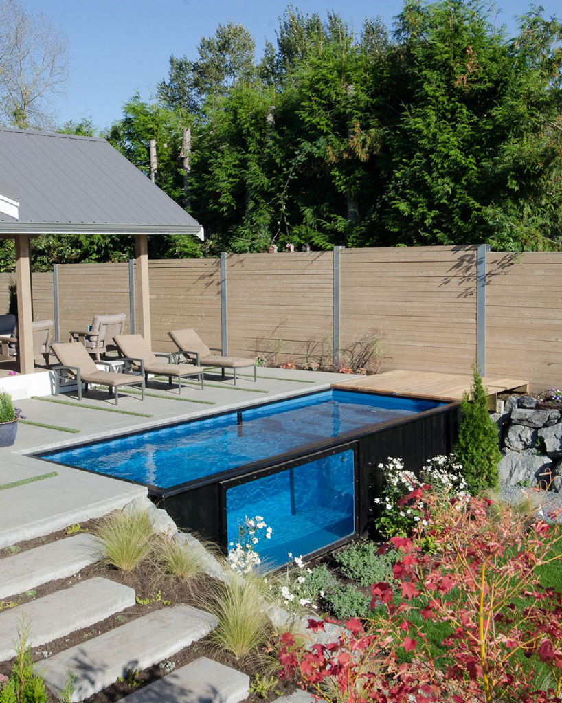 Take a dip in modpools 39 shipping container swimming pool for Pool design usa